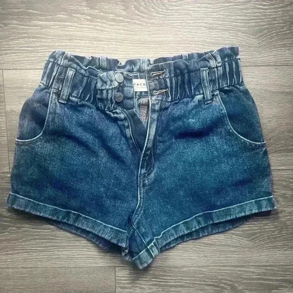 PacSun Denim Mom Jean Cinched Waist Shorts Size 27